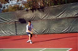 Andy Roland Perfects his powerful backhand