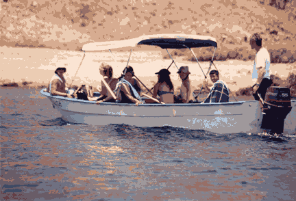 The Baja field station or Estacion de Cortez is where the students stayed overnight while on the study abroad program. Assistant teacher Charlie Harmer takes students on a boat ride. The GCC Baja California Program has been running since 1974.