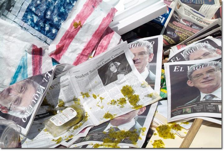 More than 1,000 copies of the June 22 edition of the El Vaquero were thrown into a campus dumpster. 