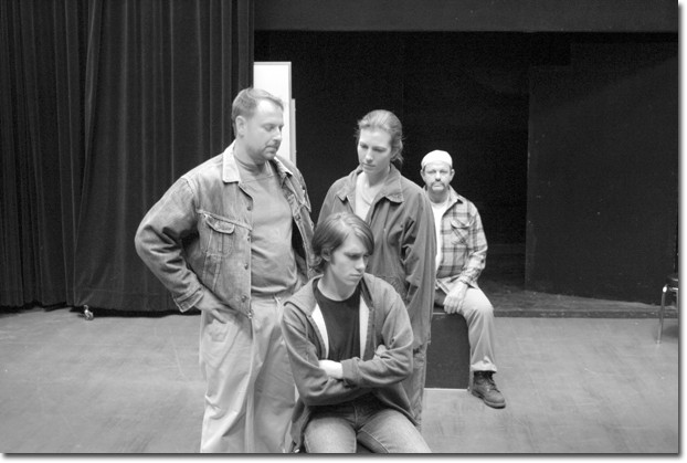 "Ryan," played by Carlo Morelli and his parents "Roger" and "Barbara," played by George C. Mackey and Sarah Cross try to reconnect in "Something's Missing." Davidjohn Morris plays "Preston Roberts."