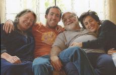 White spends time with his family. From left: wife Pam, son Evan, White and daughter Elena