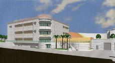 An artists' digital rendition of the new Allied Health and Sciences building.