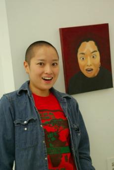 A self portrait by the artist Aska Tsuzuki, 28, an art/ceramics major.