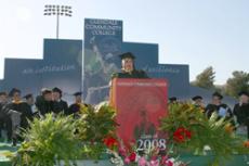 California State Assemblymember Anthony Portantino delivering the Commencement Address.