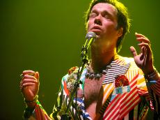 Rufus Wainwright is one of Crashs favorite subjects. She snapped this photo at a performance at the Wiltern.