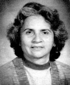 Andrea Perez in a 1982 staff photo, from Morningside Elementary School in Pacoima, California, where Perez worked as a bilingual teachers aide while in her sixties.