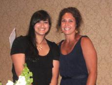 Female Scholar Athlete Award Winner: Ashleigh Diller, left, and her coach Yvette Ybarra.
