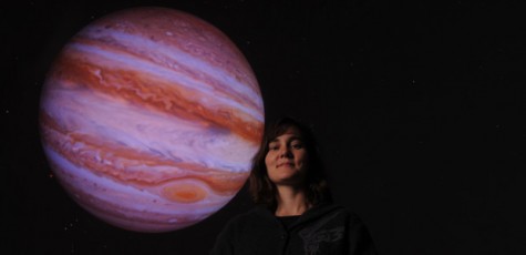 A CELESTIAL SHOW: Jennifer Krestow, astronomy department head and planetarium director, hosts Afternoon with the Stars every Wednesday at 12:30 p.m. in CS 257.