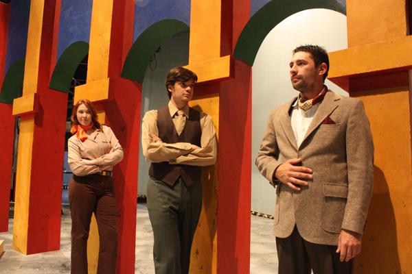 SHAKESPEARE PRODUCTION: Cast members Angela Thompson, Jared Ogassian and Michael Ashby star in “Much Ado About Nothing.”