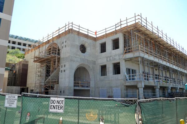 NEW BUILDING HITS THE ROOF: Construction of the Lab/College Services building has reached the top floor.  