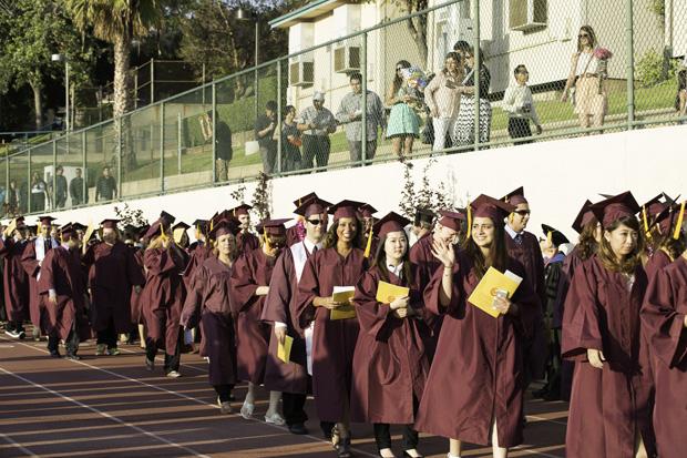 The 2014 graduation procession.