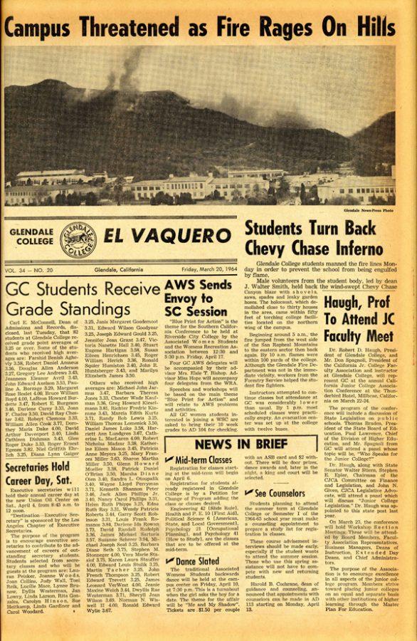 OLD NEWS: Issues of El Vaquero are preserved and digitized by Emerging Technologies Librarian Adina Lerner and Library Technician Scarlet Yerissian.