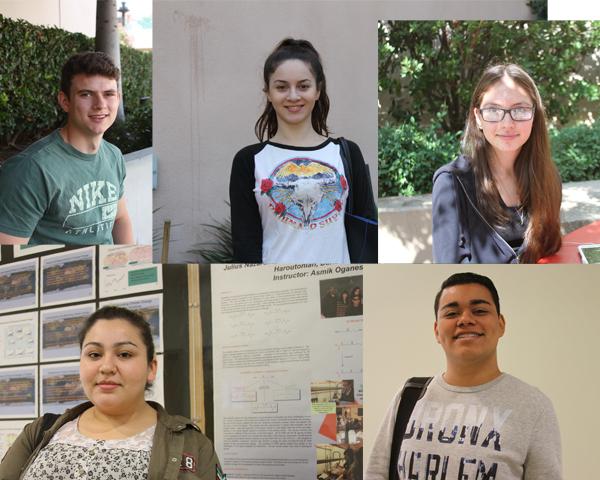 Left ro Right: Chris Bouchard, Edita Amirkhanyan, Dahlia Ledesma, Ashley Martinez, Chris Frausto.