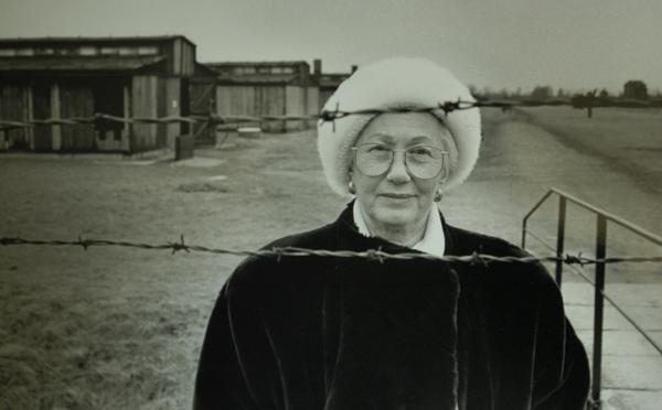 REVISITING THE PAST: Renee Firestone, holocaust survivor, on her first return to Auschwitz-Birkenau in 1996.