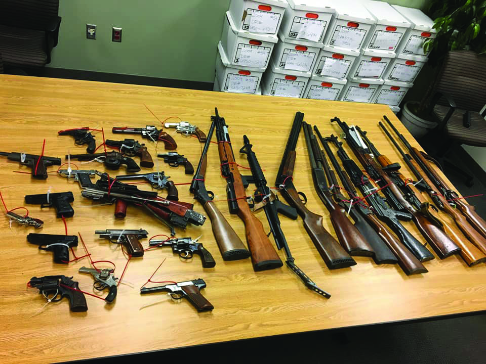 The Glendale Police Department offers $100 gift cards for each handgun, shotgun and rifle, and a $200 gift card for assault weapons.