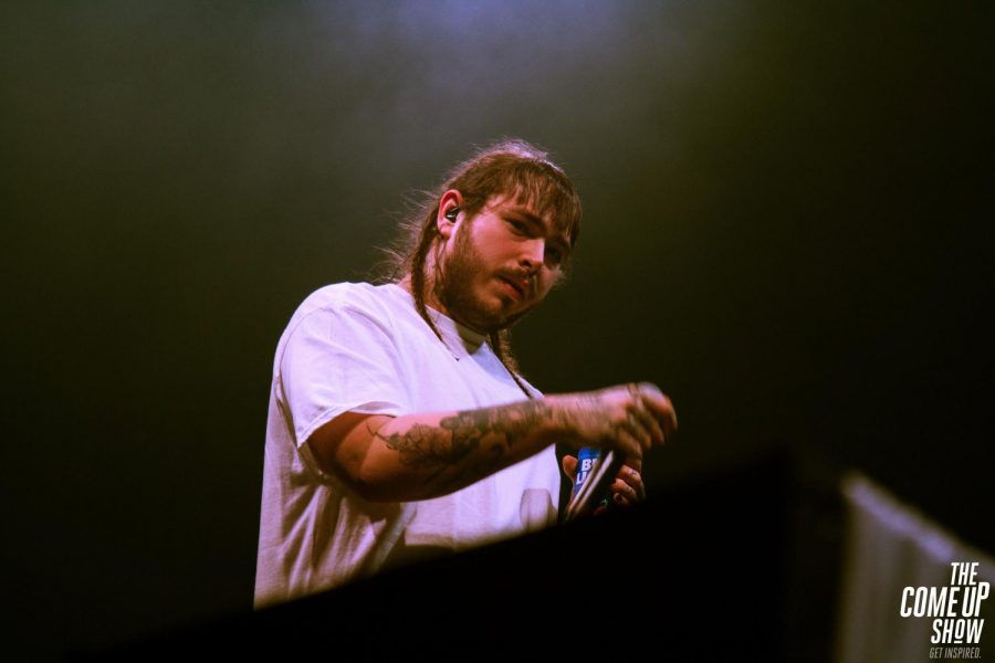 THE EVERGREEN MUSICIAN: In this 2017 photo, Post Malone sings at The Come Up Show. The artist has proven that he can evolve as a musician, Gurgen Sahakyan writes in his review.