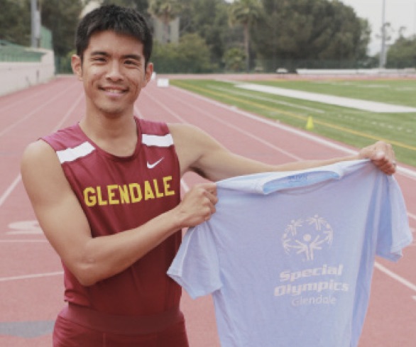 A TROOPER: Paul Kim representing his school and the Sepcial Olympics