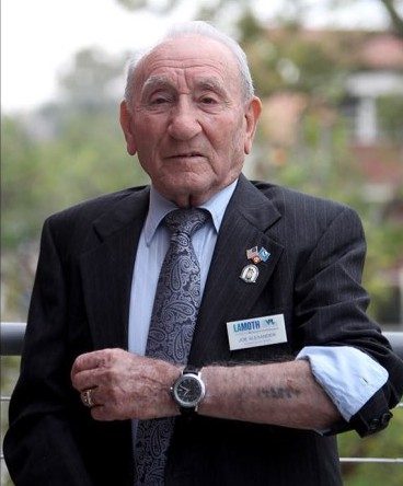 SURVIVOR: Nazi concentration camp survivor Joseph Alexander, shows his camp tattoo. He spoke to Glendale Comuunitvy College on Monday, May 13, 2019. Alexander had an open discussion with the stu- dents and staff about his experince at a dozen camps. Authentic docu- ments showing his story are on dis- play at the Los Angeles Museum of the Holocaust (LAMOTH) located in the Grove. Visit www.lamoth.org.
