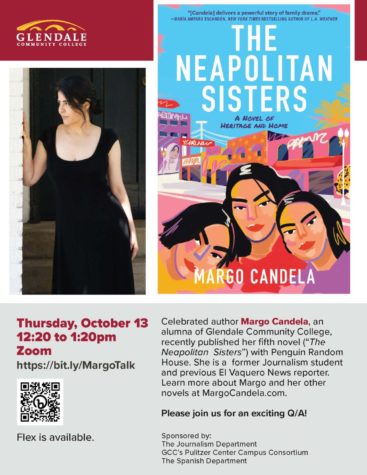 Margo Candela poster advertising event on Oct. 13