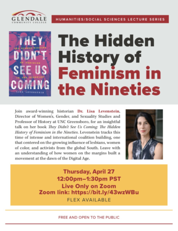 Flyer for the event, "The Hidden History of Feminism in the Nineties"
